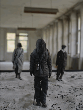 Installation view of Atom Elegy by Heba Y. Amin by Damir Žižić. Installed at Direkcija, Raša for the 5th Industrial Art Biennial. 