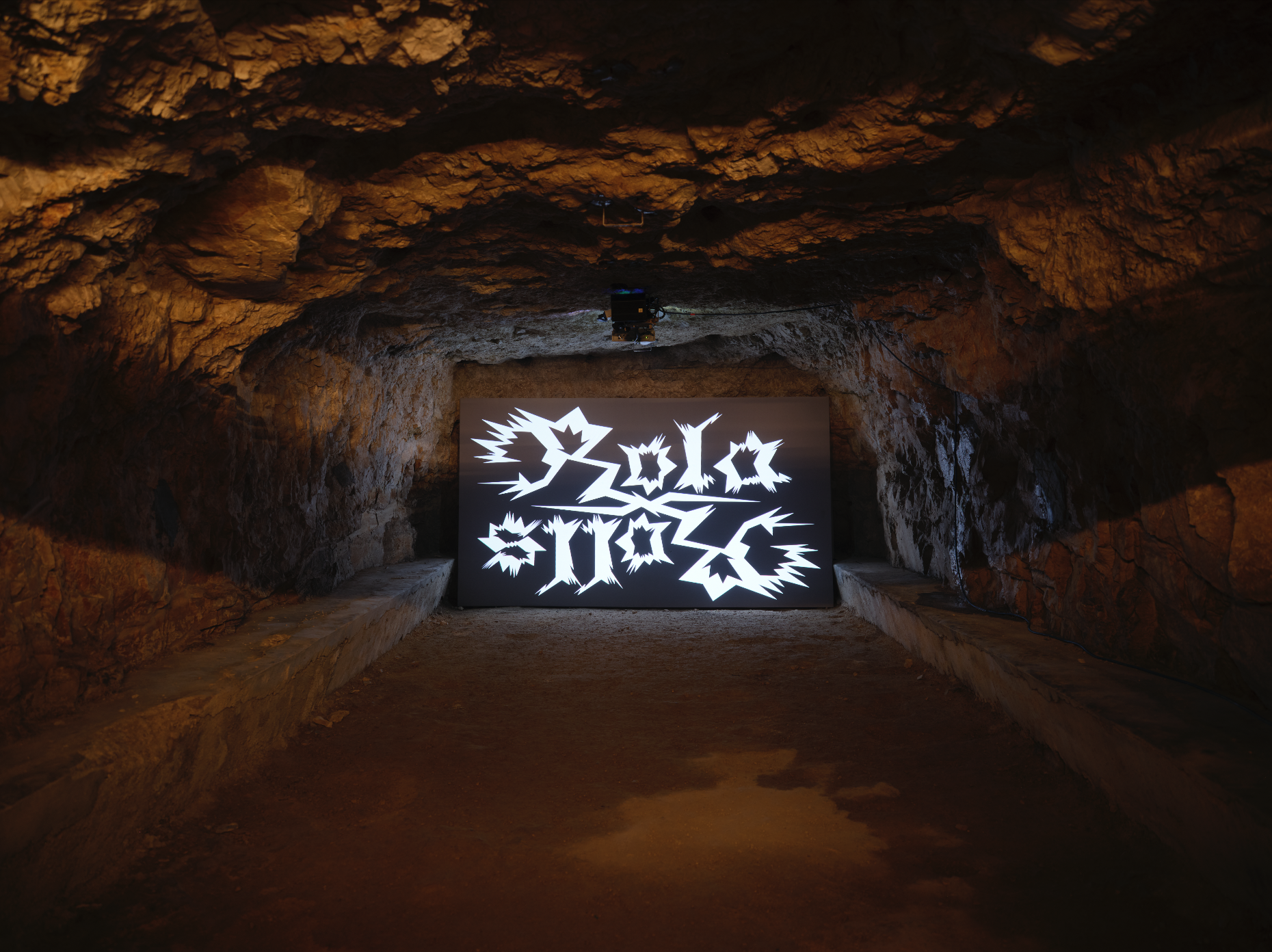 Insatllation view of eobchae's ROLA ROLLS installation at Zerostratsse Pula for the 5th Industrial Art Biennial. Photo by Damir Žižić. 